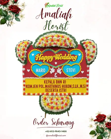 Papan Bunga Pernikahan Petasia Timur